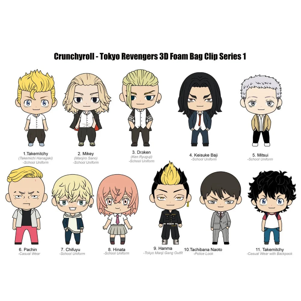 Tokyo Revengers 3D Foam Bag Clip - Series 1
