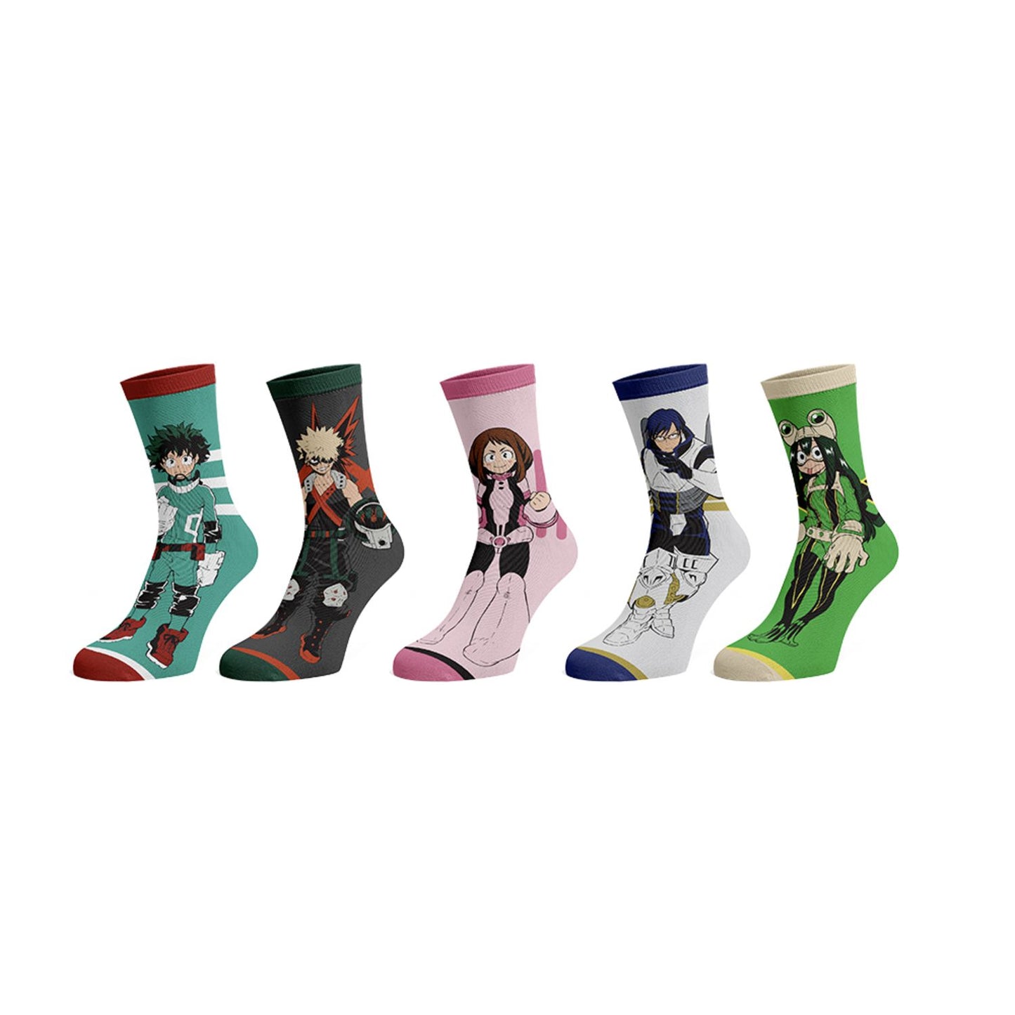 My Hero Academia Class 1A Character Adult Crew Socks 5 Pack