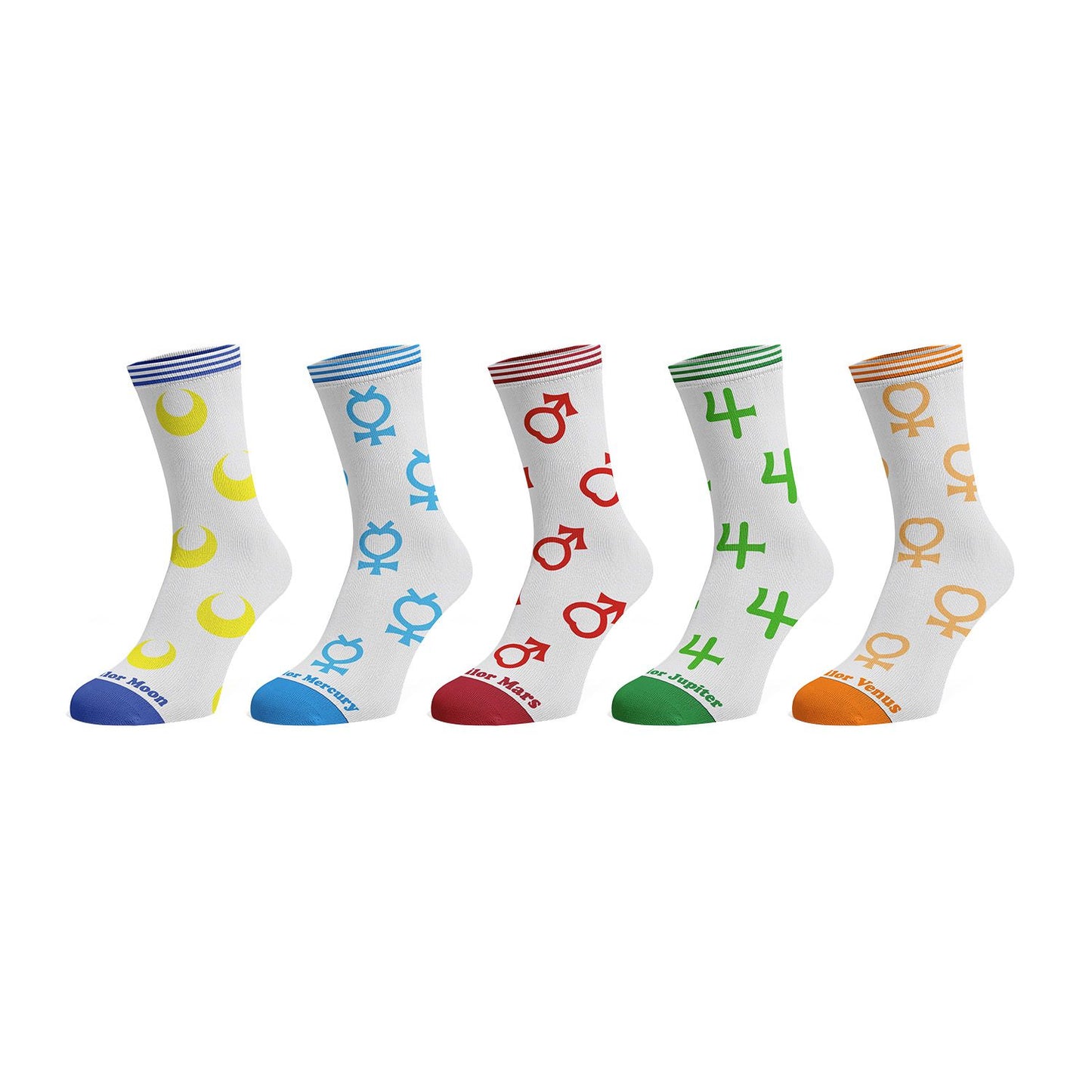 Sailor Moon Symbols 5 Pack Womens Crew Socks