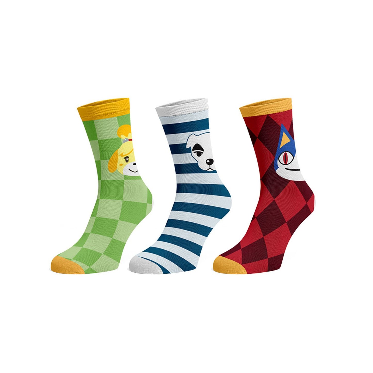 Animal Crossing Characters Mens Crew Socks 3 Pack