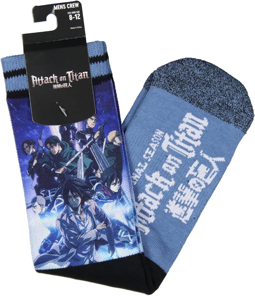 Attack on Titan Final Season Characters Crew Socks