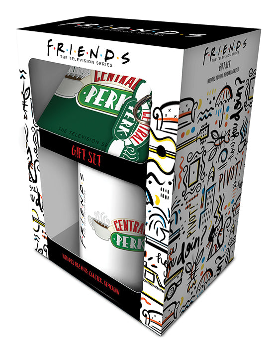 Friends Central Perk Mug Coaster and Keychain Gift Set