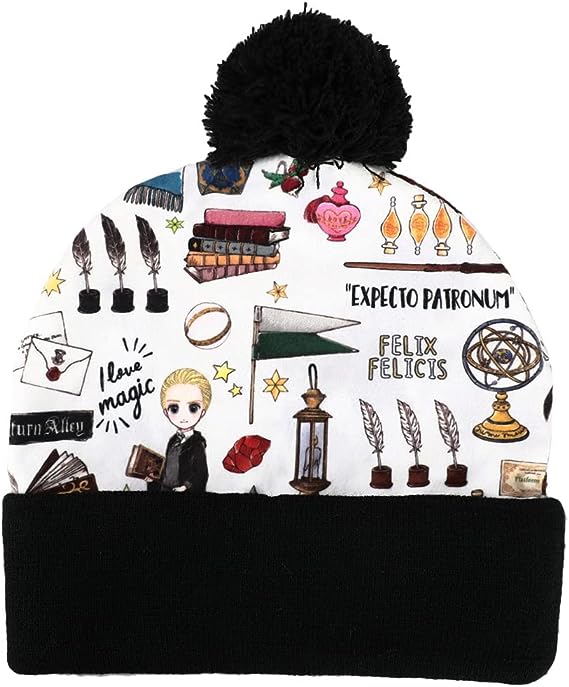 Harry Potter Dumbledore's Army Kawaii Character Bonnet en polaire imprimé sur toute la surface