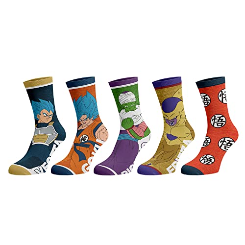 Dragonball Z Character Logos Crew Socks (5-Pack)
