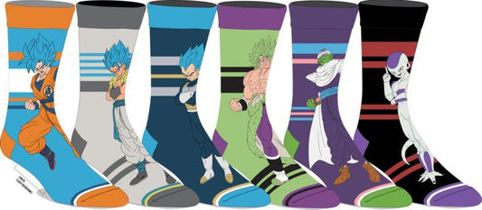 Dragon Ball Z, lot de 6 chaussettes décontractées