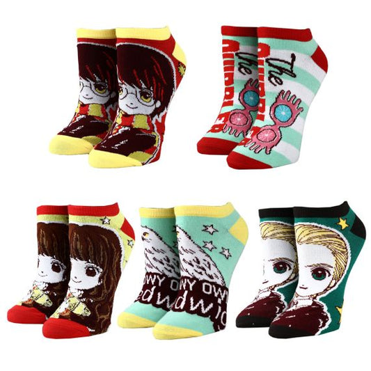 Pack de 5 paires de socquettes Harry Potter Chibi Style Characters