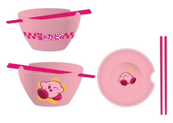 Kirby Ceramic Ramen Bowl with Chopsticks
