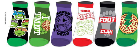 Teenage Mutant Ninja Turtles - Classic Retro Cartoon 6 Pack Ankle Socks