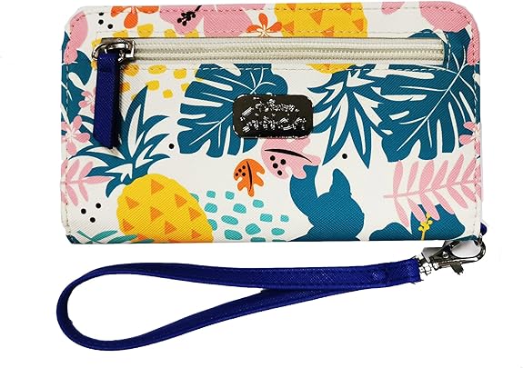 Lilo & Stitch Floral Womens Wallet Wristlet Phone Case