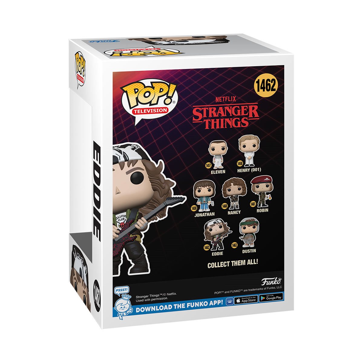 Funko Pop! TV Stranger Things Season 4 Eddie with Guitar Vinyl Figure #1462