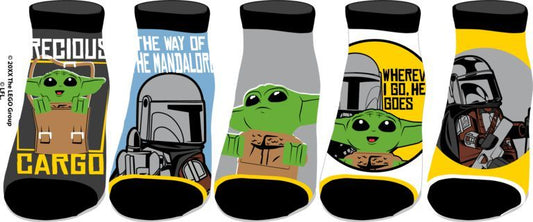 Lego x Star Wars: The Mandalorian Characters 5 Pack Ankle Socks