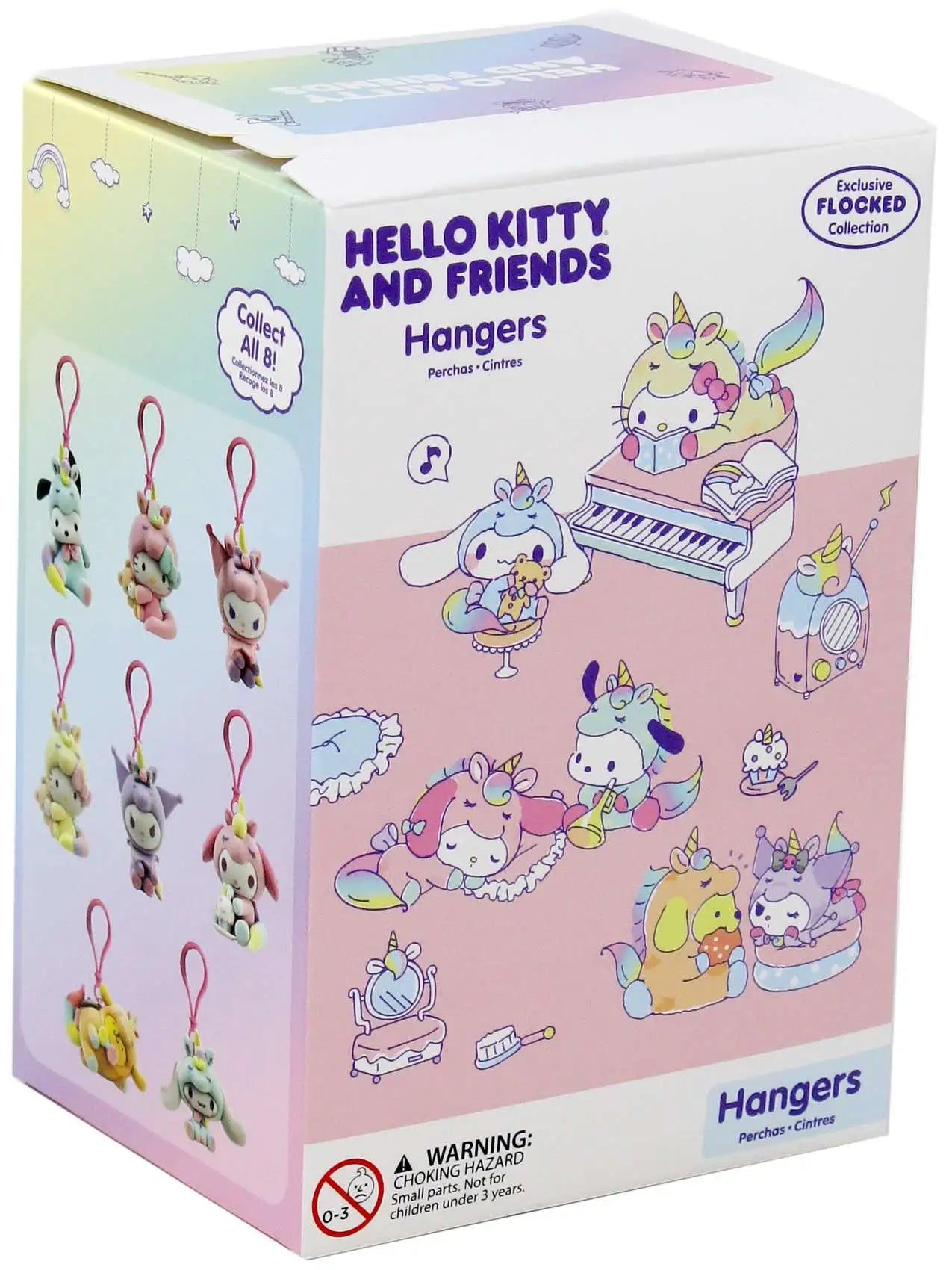 Hello Kitty & Friends: Flocked Bag Clip: Unicorn Outfit (1 Random Selection)