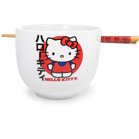 Ensemble de bols et baguettes à ramen Hello Kitty