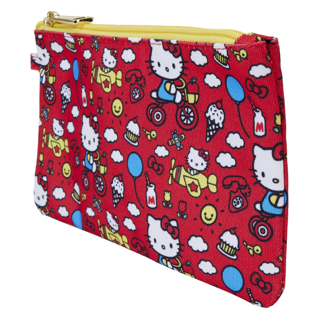 Hello Kitty 50th Anniversary Loungefly Nylon Pouch Wristlet