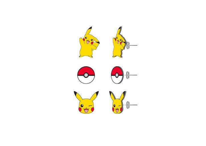 Pokemon 3-Pack Earring Set