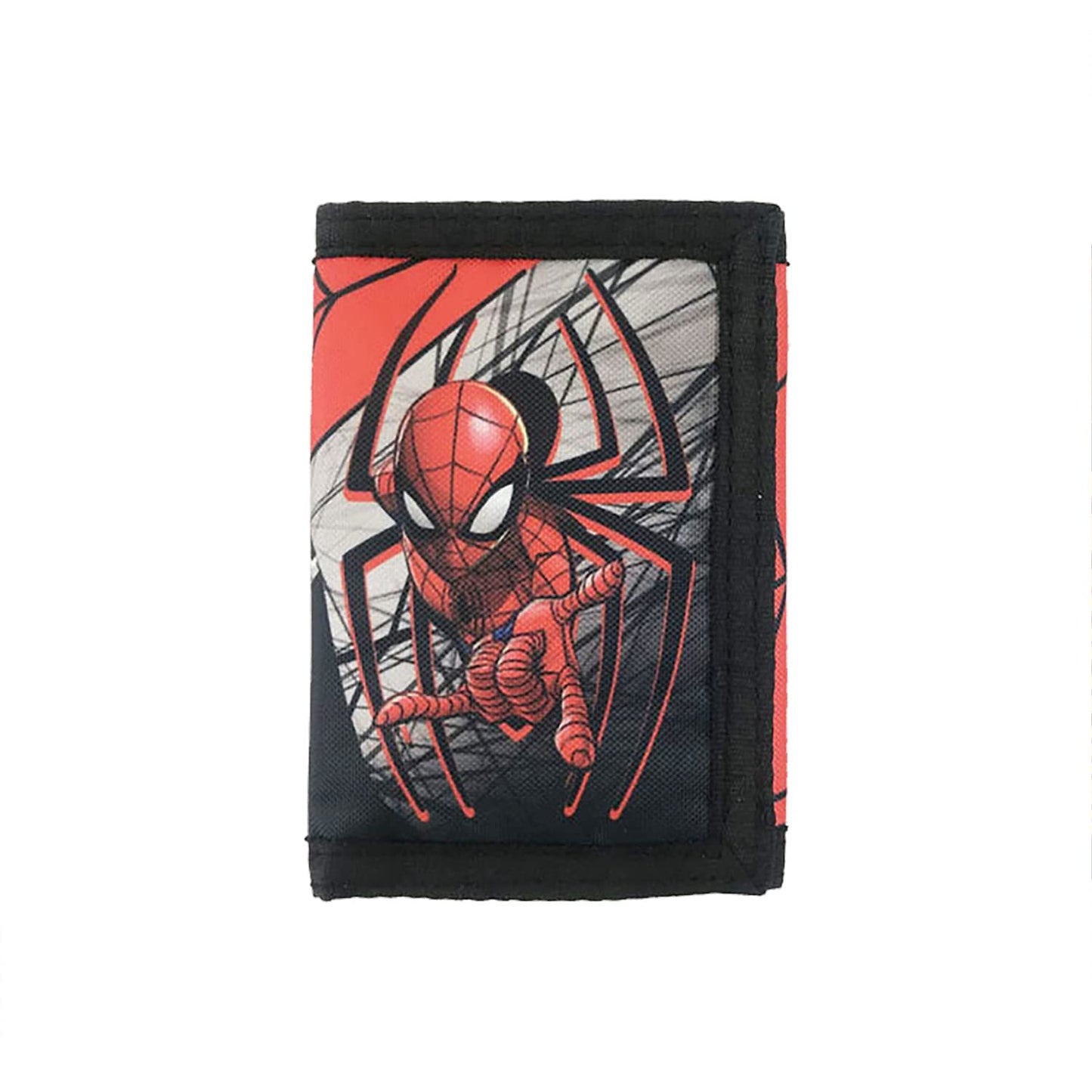 Portefeuille à trois volets en toile d'araignée Marvel Spider-man pour enfants