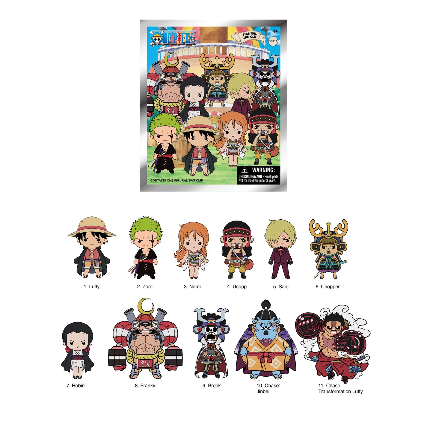 One Piece 3D Figural Foam Bag Clip in Blind Bag Series 2