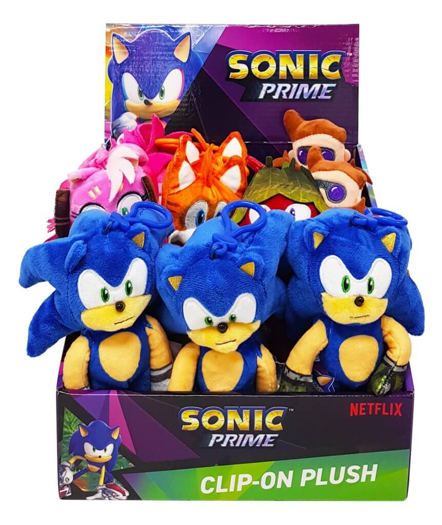 Sonic Prime Clip-On Plush: Sonic New Yolk City Variant