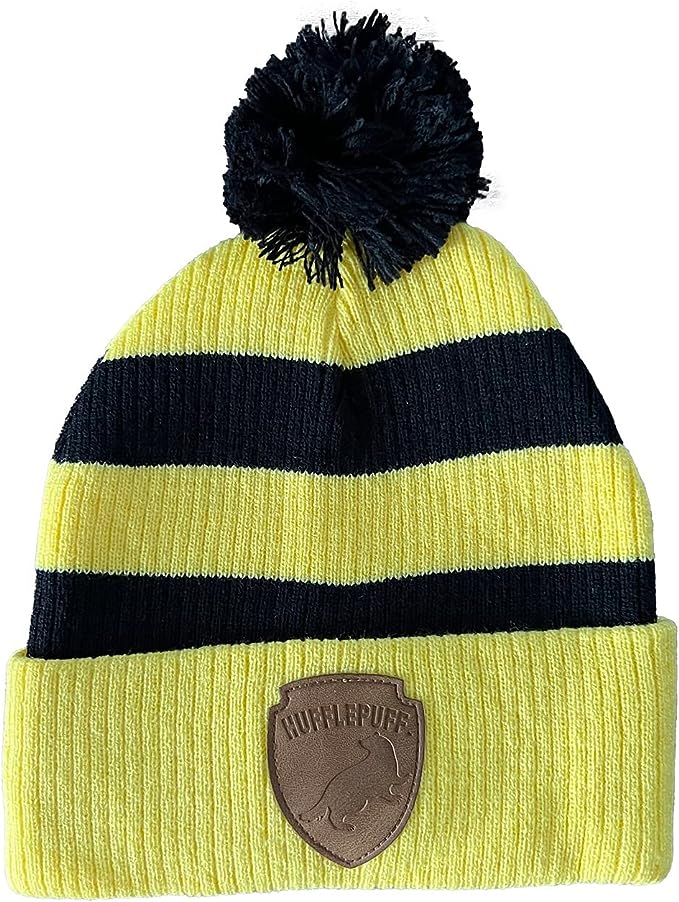 Harry Potter Hufflepuff Crest Pom Beanie