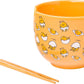 Sanrio Gudetama I Can't 20z Ceramic Ramen Bowl With Chopsticks