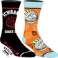 Naruto 2-Pair Pack of Crew Socks in Noodle Cup Gift Box