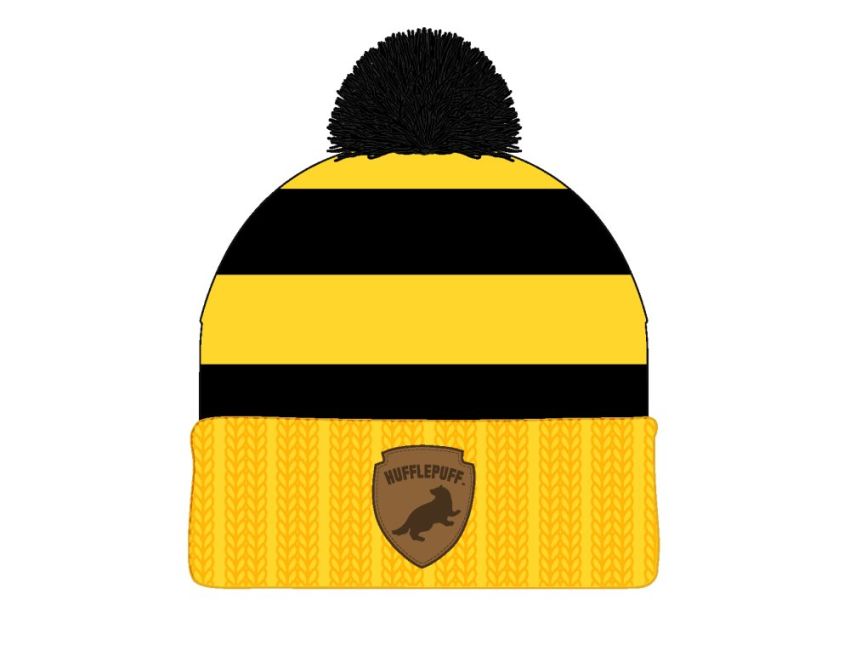 Harry Potter Hufflepuff Crest Pom Beanie