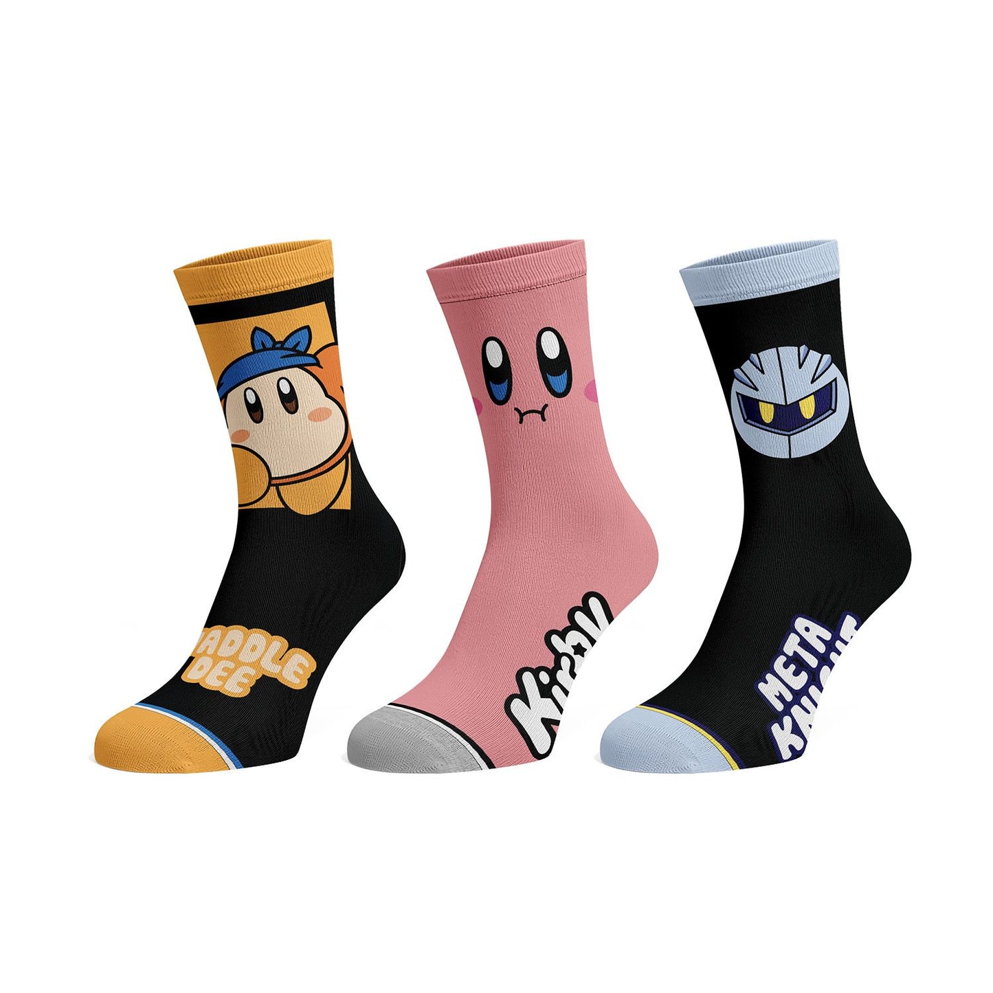 Kirby Characters 3 Pack of Crew Socks