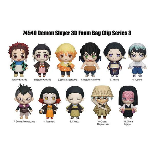 Demon Slayer Series 3 3D Foam Bag Clip Blind Bag Collection