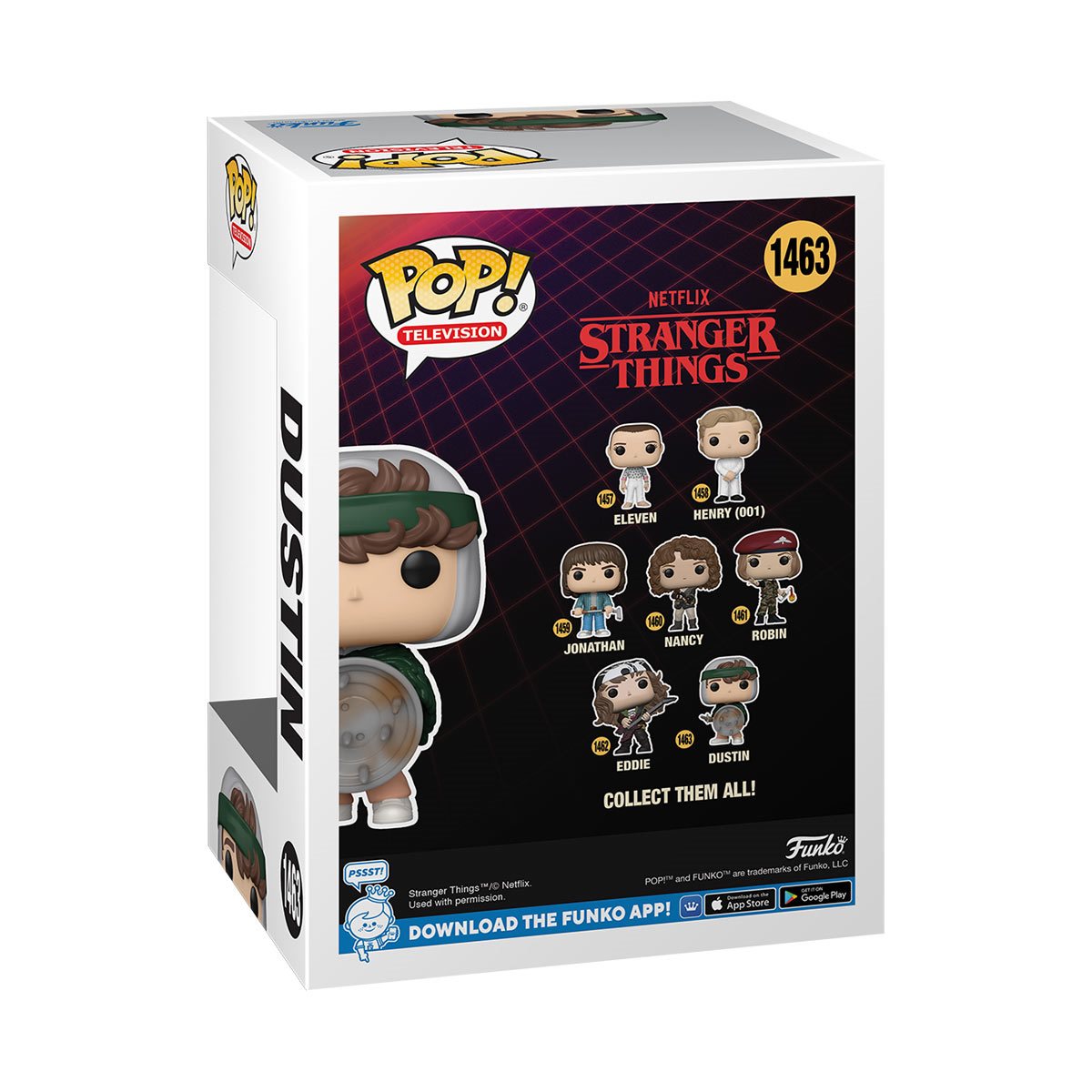 Funko Pop! TV Stranger Things Season 4 Dustin with Shield Vinyl Figure #1463