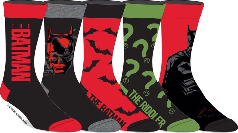 Batman 5-Pair Casual Crew Socks