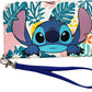 Lilo & Stitch Floral Womens Wallet Wristlet Phone Case