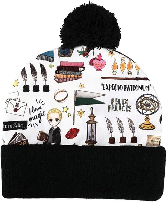 Harry Potter Dumbledore's Army Kawaii Character All-Over Printed Fleece Beanie Hat