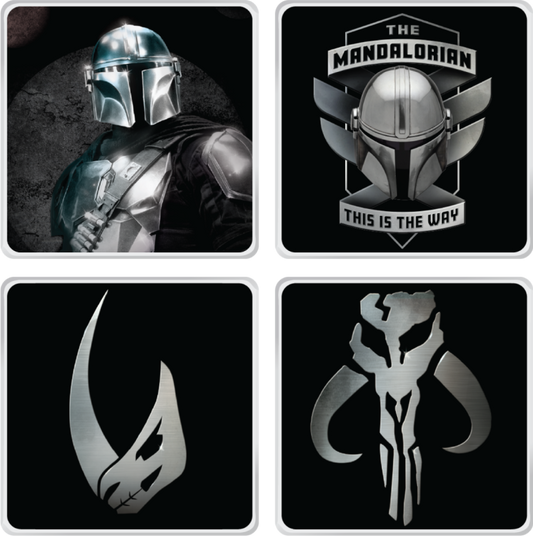 Star Wars The Mandalorian Ceramic 4 Piece Coaster Set