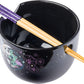 Nightmare Before Christmas Starry Night Jack Skellington 20-ounce Ceramic Ramen Bowl with Chopsticks