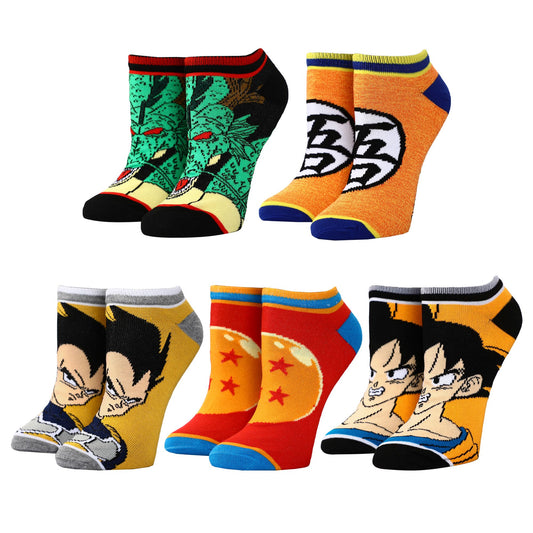 Dragon Ball Super Characters Icons 5 Pack Womens Juniors Ankle Socks