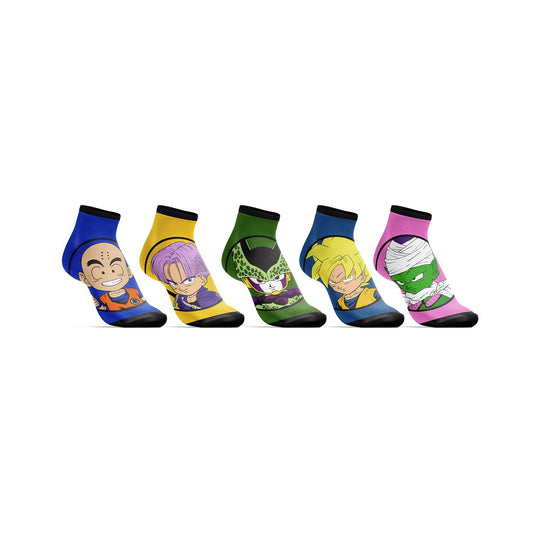 Dragon Ball Z Characters 5 Pack Womens Juniors Ankle Socks