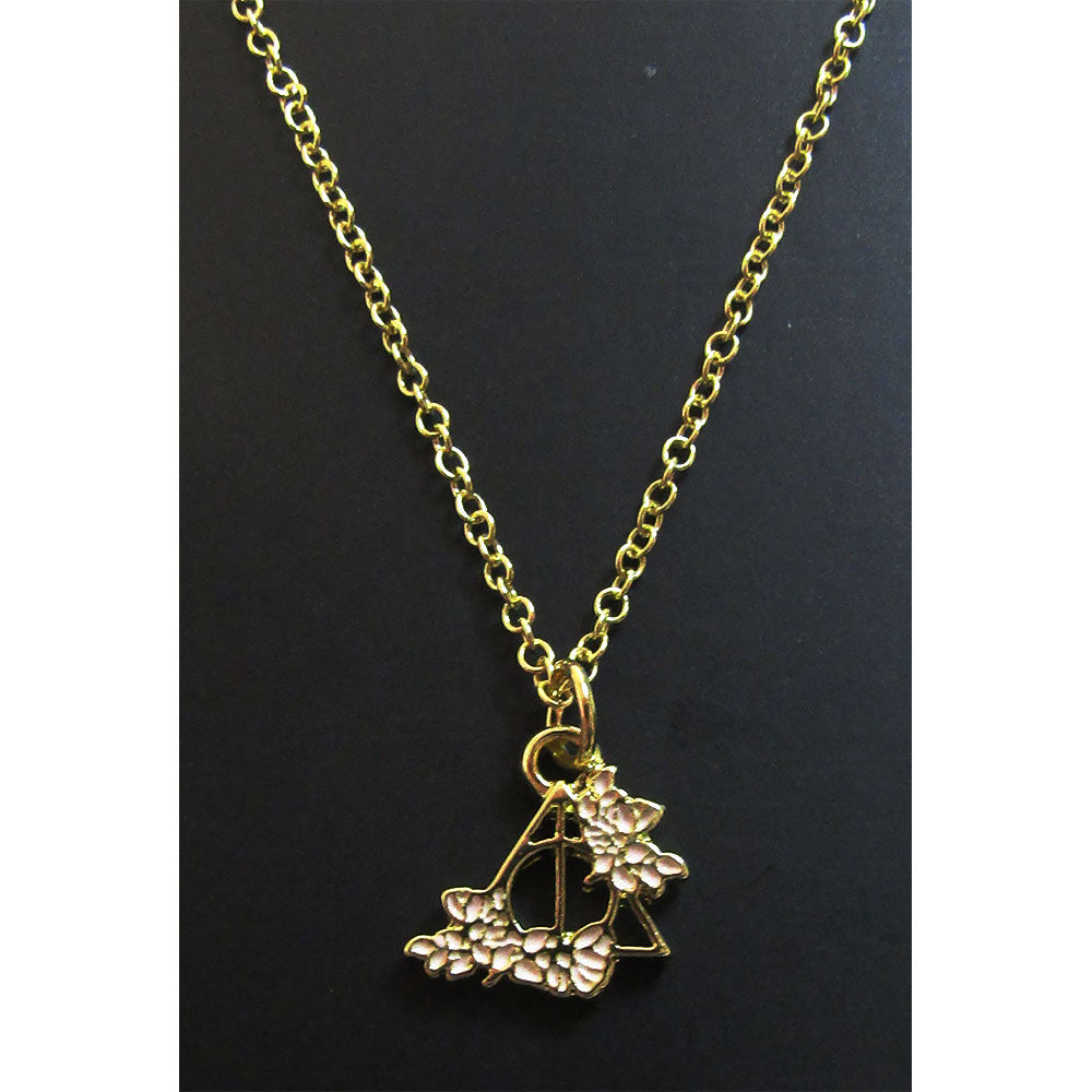 Harry Potter Deathly Hallows Floral Necklace