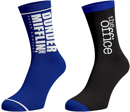 The Office Dunder Mifflin Men's Crew Socks 2 Pack