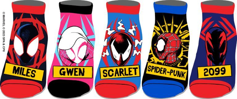 Spider-man Across the Spider-Verse 5 Pack Ankle Socks