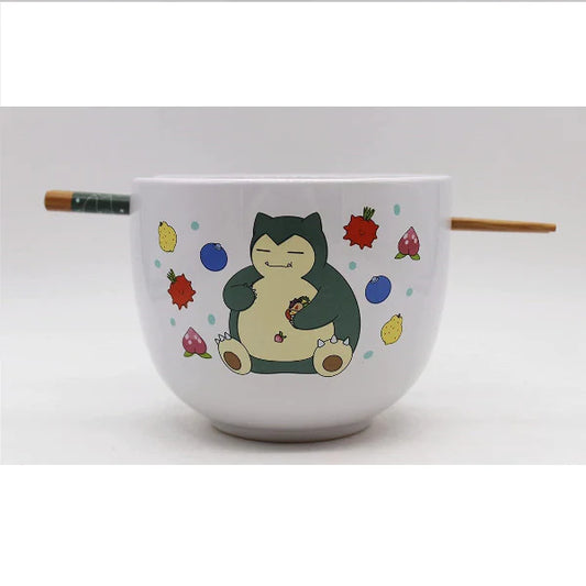 Snorlax Pokémon Ramen Bowl & Chopsticks