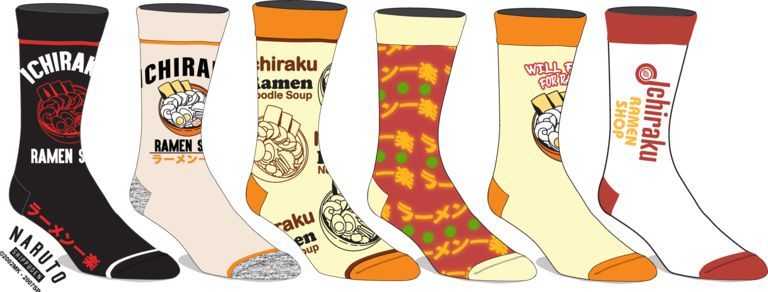 Chaussettes mi-mollet Naruto Shippuden Collection 6 paires