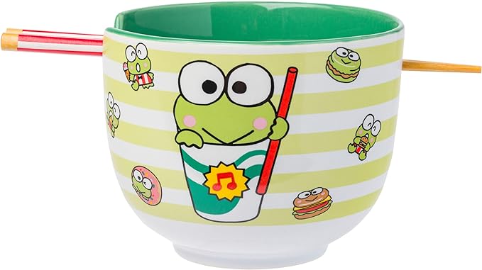 Sanrio Keroppi Foodie 20oz Ramen Bowl & Chopsticks