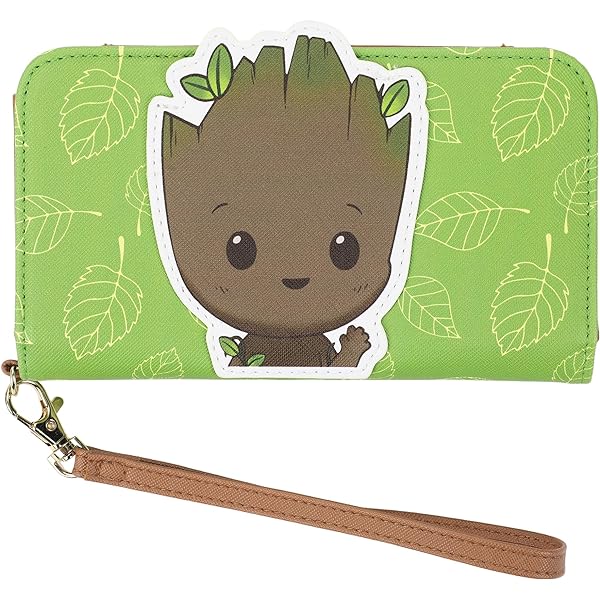 Marvel 3D Baby Groot Bifold Tech Wallet Wristlet