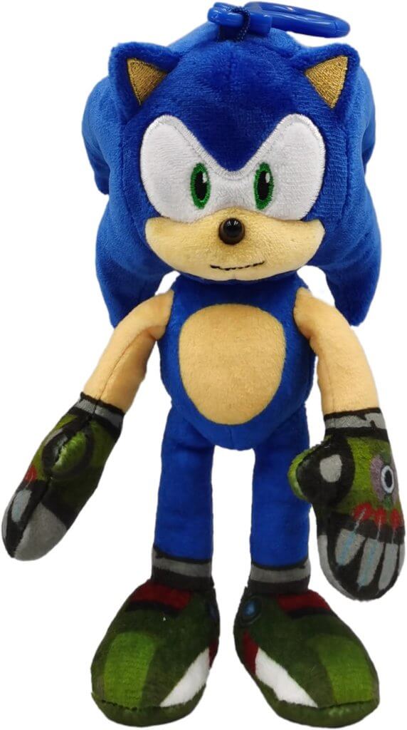 Peluche à clipser Sonic Prime : variante Sonic New Yolk City