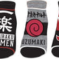 Naruto Mixed Art Symbols 5 Pack Ankle Socks