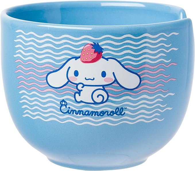 Cinnamoroll Sanrio 20z Ramen Bowl w’ Chopsticks – Strawberry