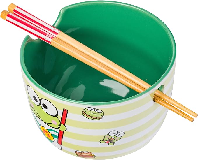 Sanrio Keroppi Foodie 20oz Ramen Bowl & Chopsticks