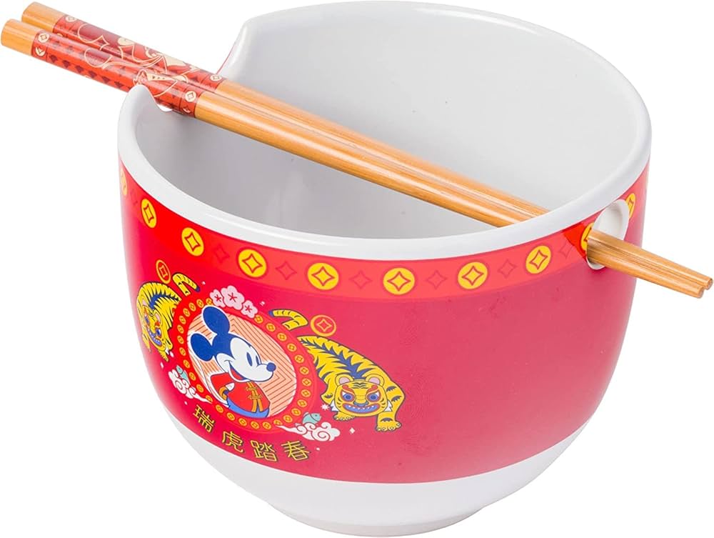 Ensemble bol et baguettes Ramen Mickey Mouse Année du Tigre