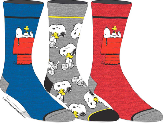 Peanuts Snoopy Casual 3-Pack Crew Socks