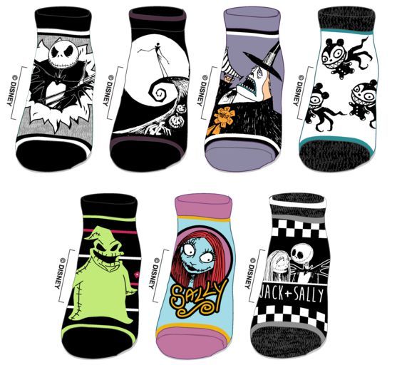 L'Étrange Noël de Monsieur Jack - Semaine complète de chaussettes - Coffret cadeau de 7 chaussettes